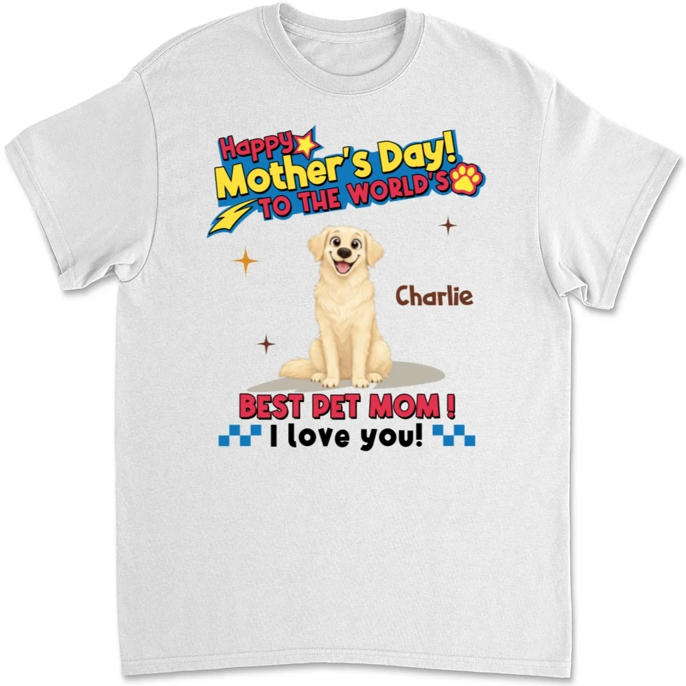 Pets Mom Forever - Personalized Custom Unisex T-shirt - Image 6