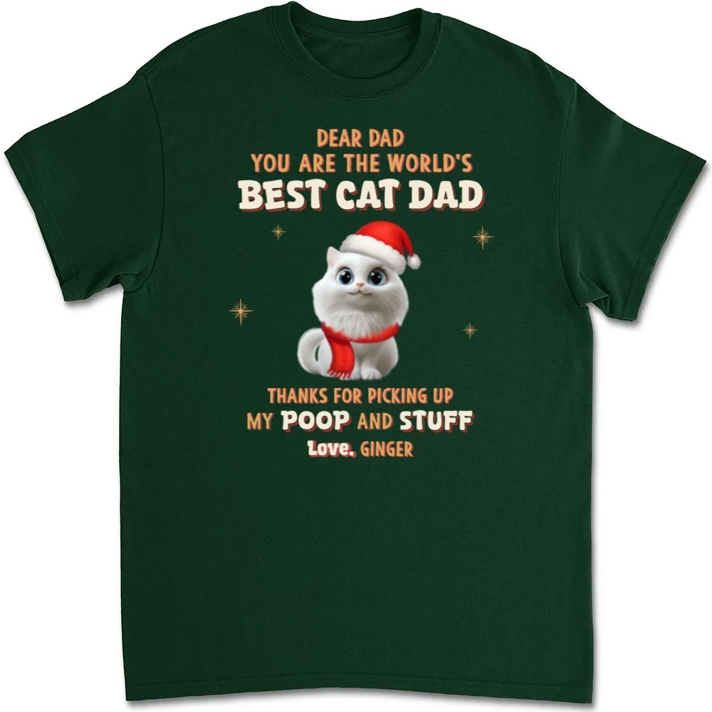 Picking Our Poop Ver Cat - Personalized Custom Unisex T-shirt - Image 8
