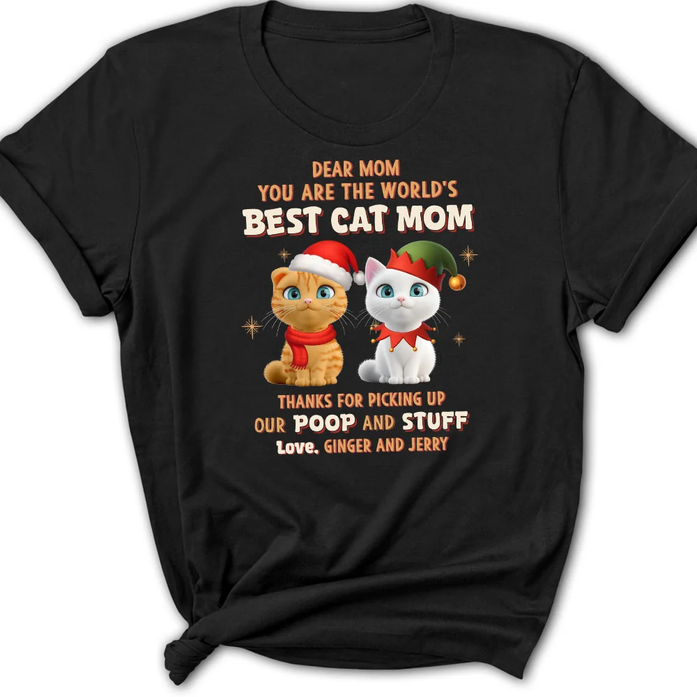 Picking Our Poop Ver Cat - Personalized Custom Women's T-Shirt