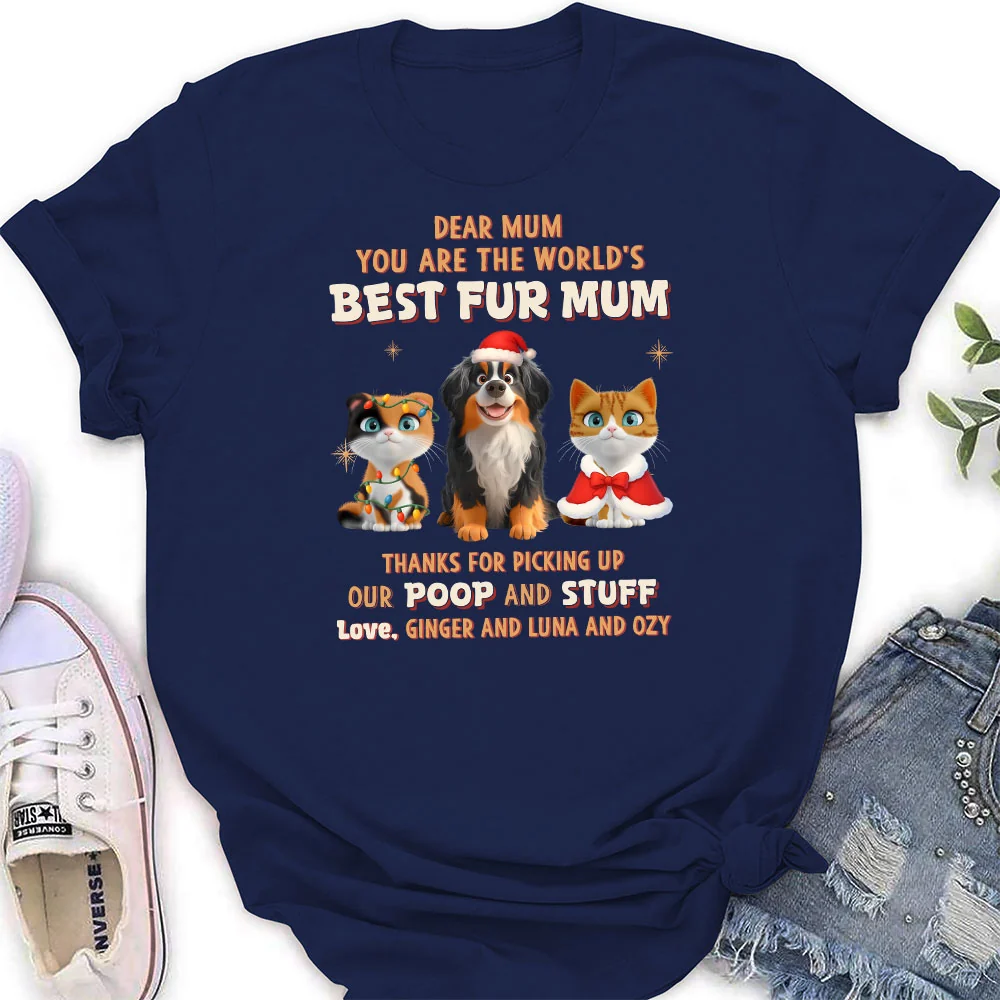 Picking Our Poop Ver Pet - Personalized Custom Women's T-Shirt - Image 2