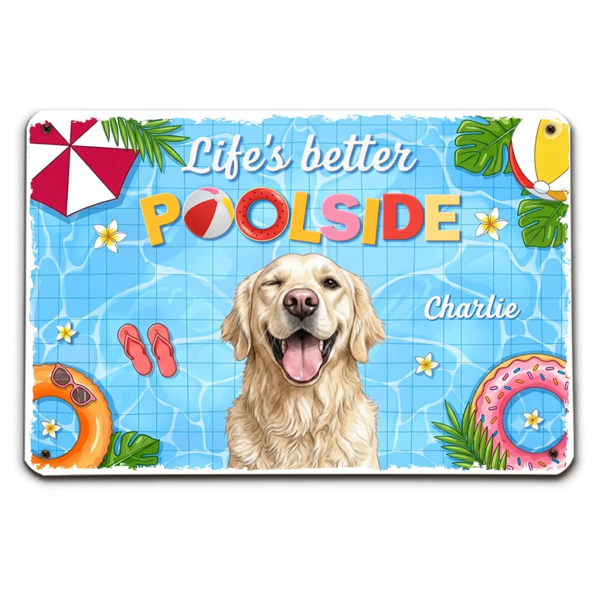 Pool Life Is Better Than Real Life - Personalized Custom Metal Sign
