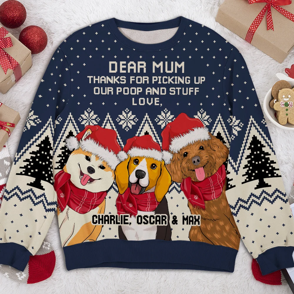 Poop & Stuff - Personalized Custom All-Over-Print Sweatshirt - Image 3