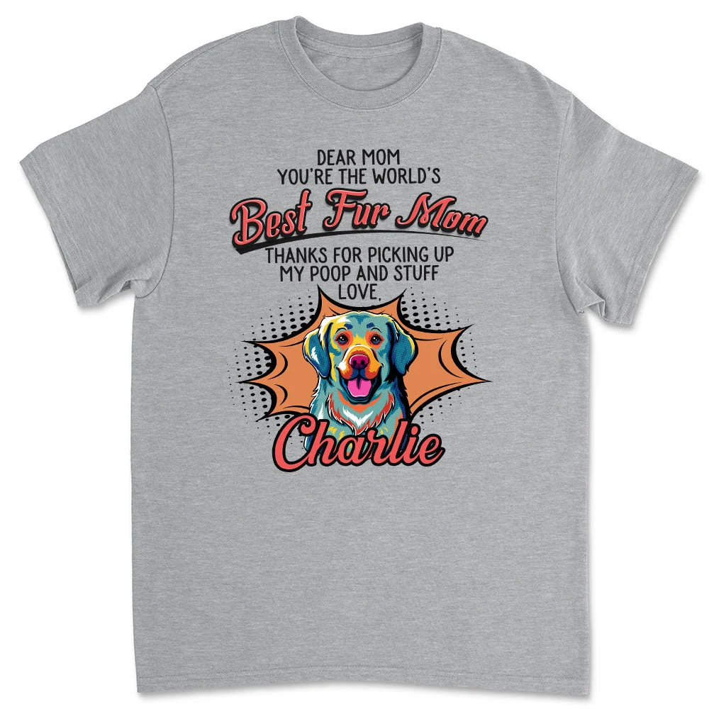 Pop Art Love Fur Dad - Personalized Custom Unisex T-shirt
