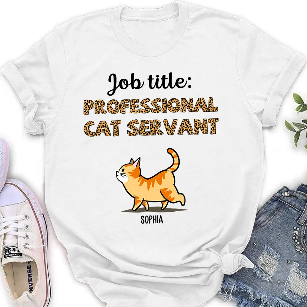 Professional Cat Servant - Personalized Custom Women's T-shirt - Image 2