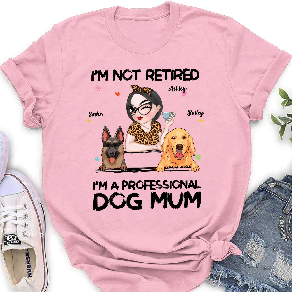 Professional Dog Mom - Personalized Custom Women's T-Shirt - Image 3