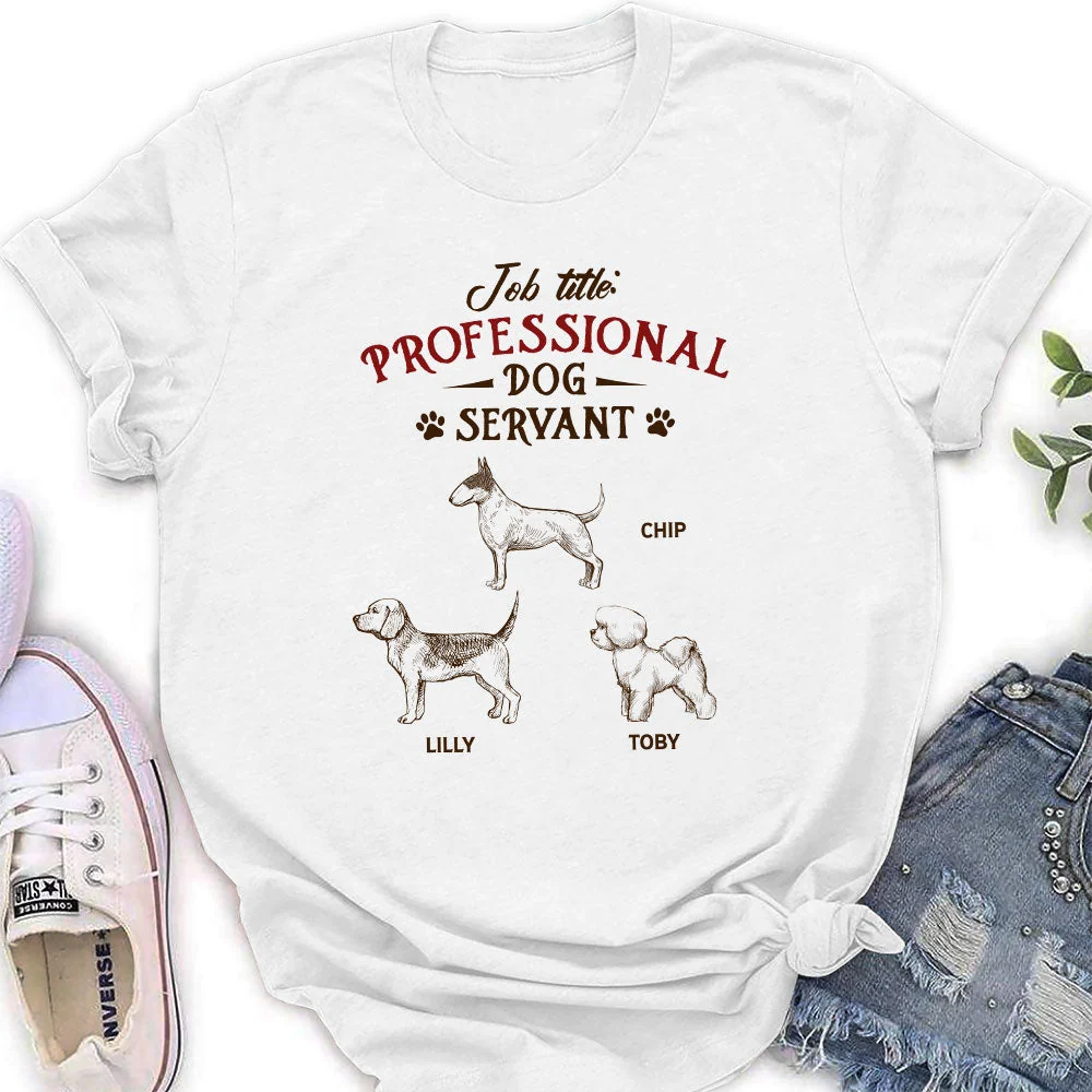 Professional Dog Servant Vintage - Personalized Custom Women's T-shirt - Image 3