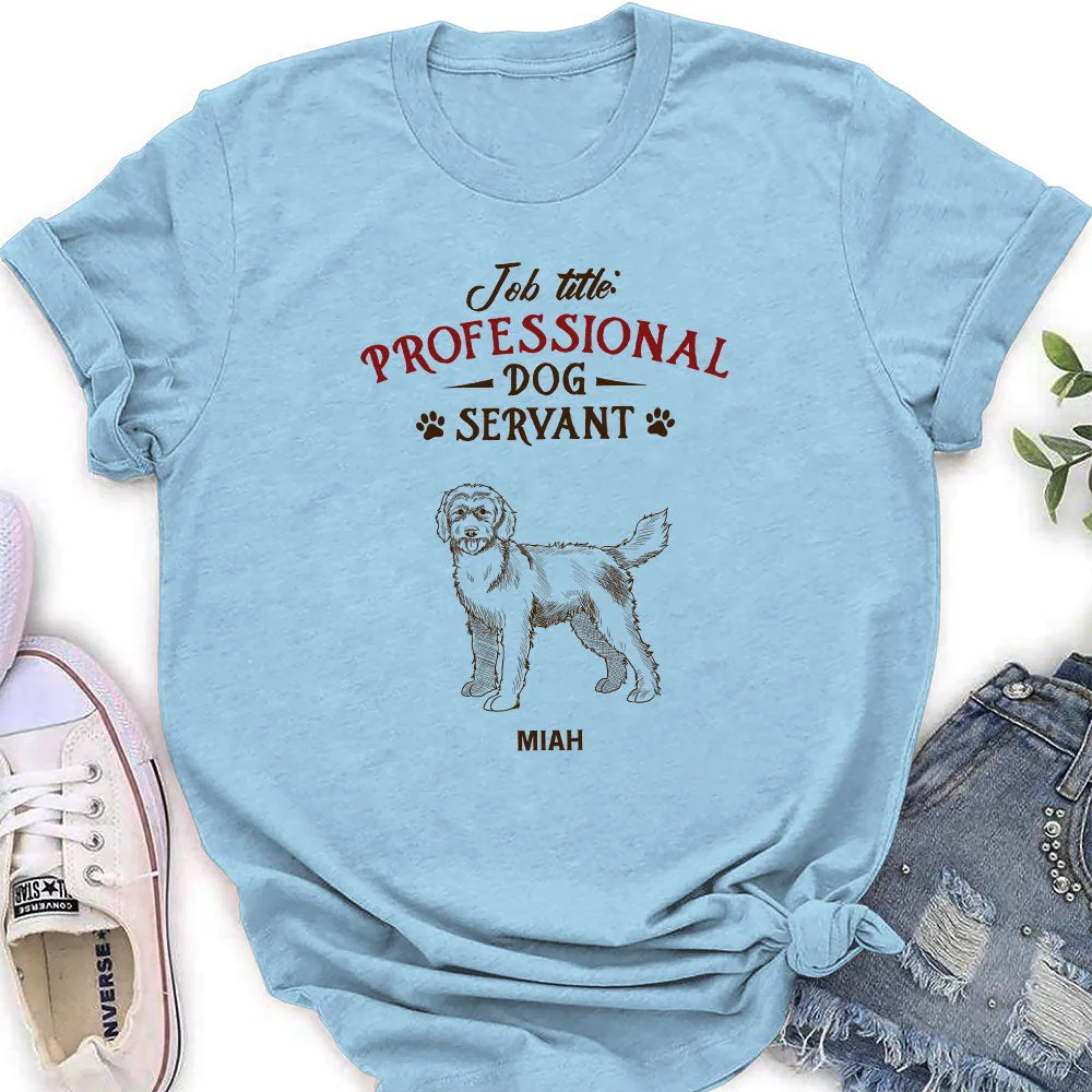 Professional Dog Servant Vintage - Personalized Custom Women's T-shirt - Image 4