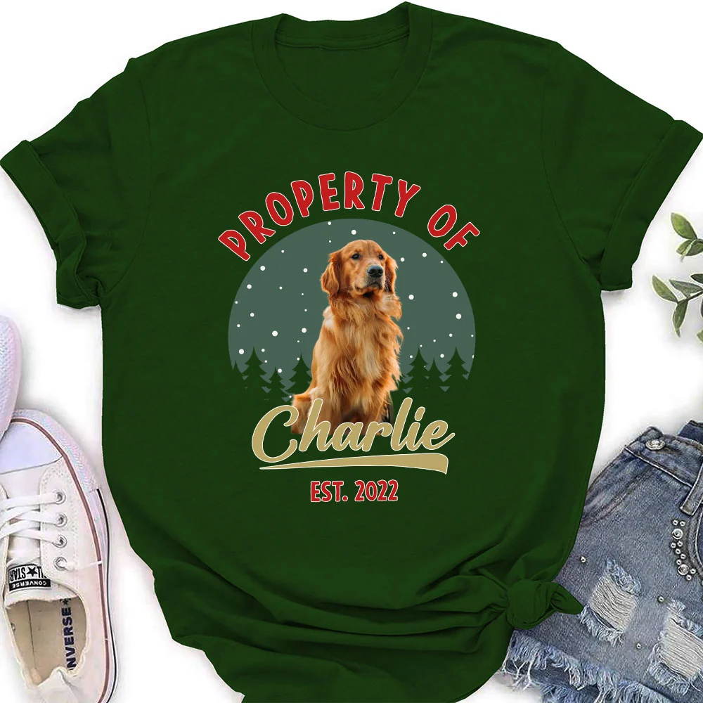 Property Of Funny Dogs Photo - Personalized Custom Women T-Shirt - Image 2