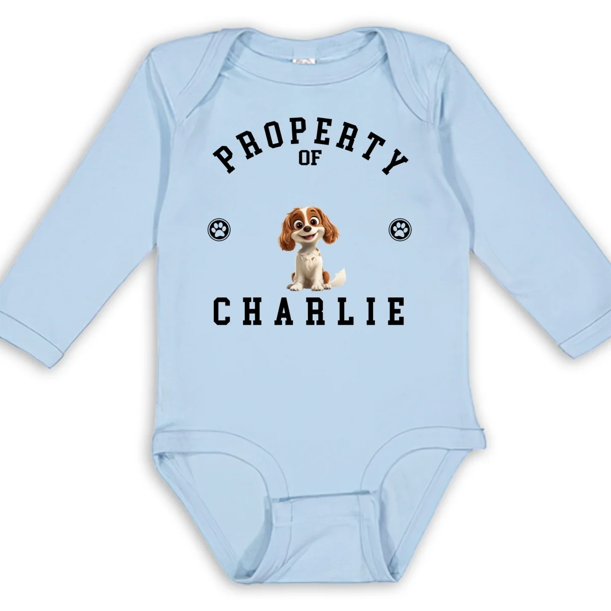 Property Of - Personalized Custom Long Sleeve Baby Onesie - Image 7