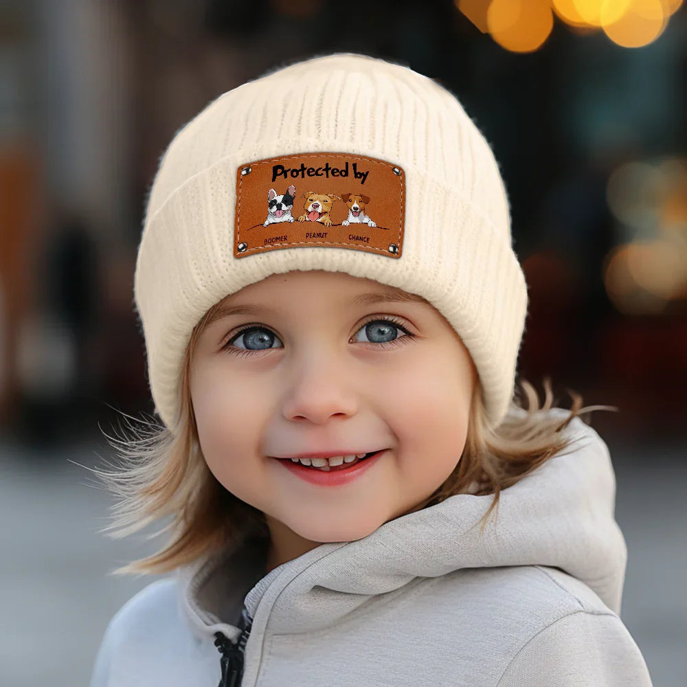 Protected By Dog - Personalized Custom Beanie - Image 6