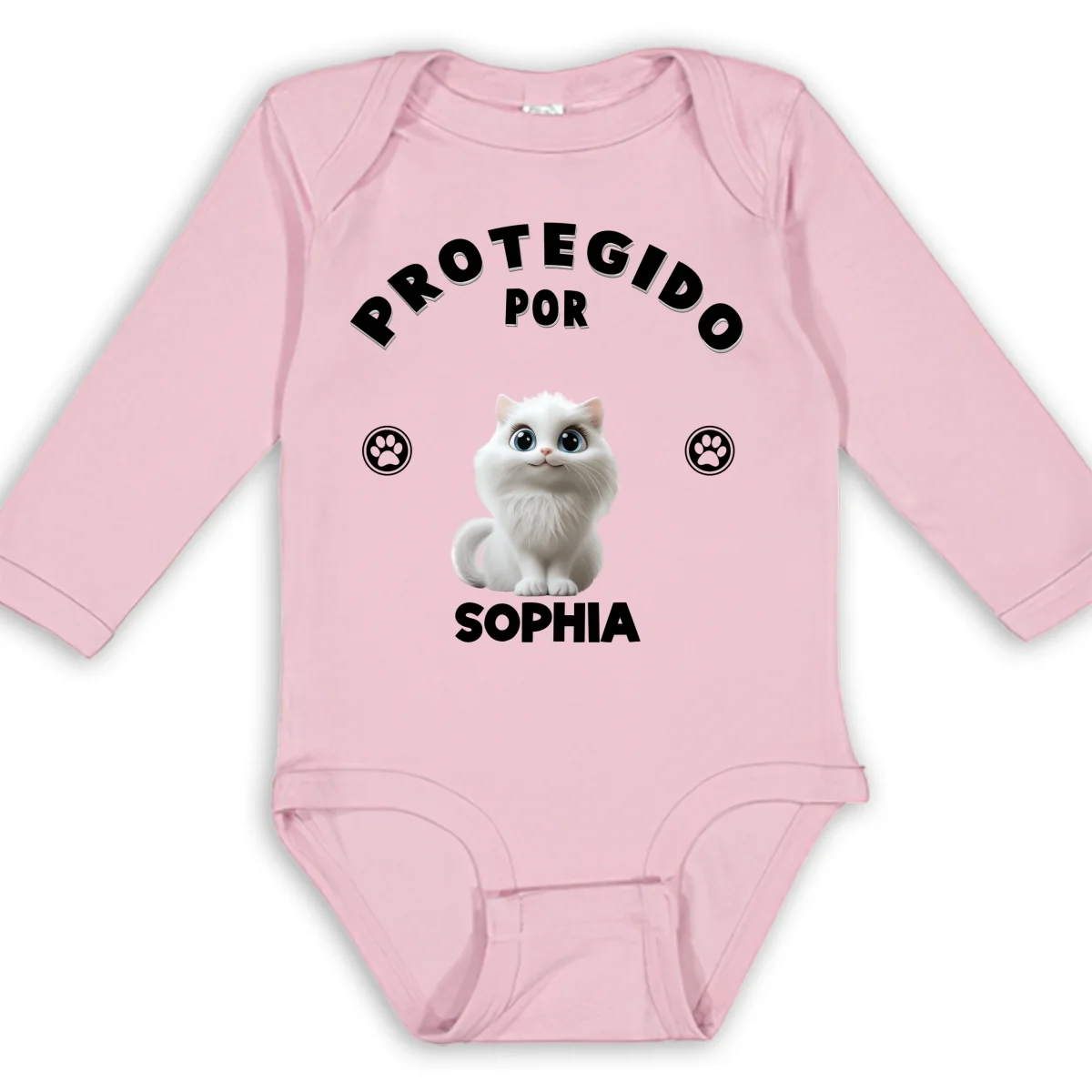 Protegido por 2 - Body de Bebé de Manga Larga Personalizado - Image 9