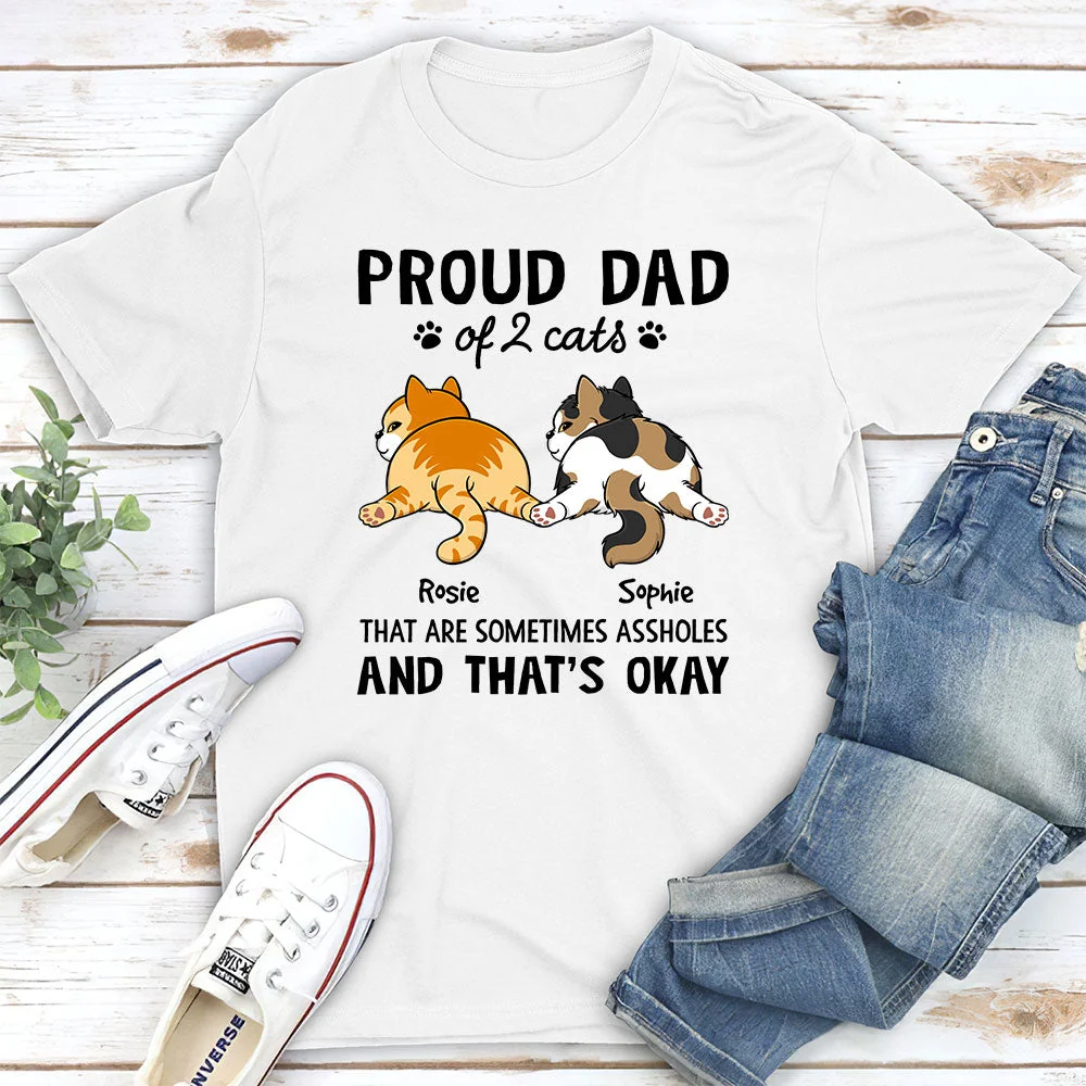 Proud Cat Mom - Personalized Custom Unisex T-shirt - Image 2