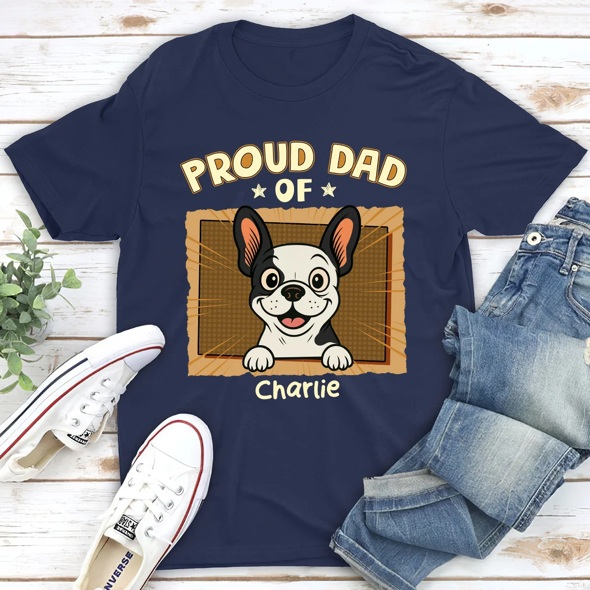 Proud Dad For Sure - Personalized Custom Shirt - Image 2