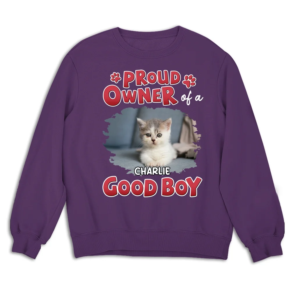 Proud Owner Of Good Cats Photo - Personalized Custom Sweatshirt - Image 7