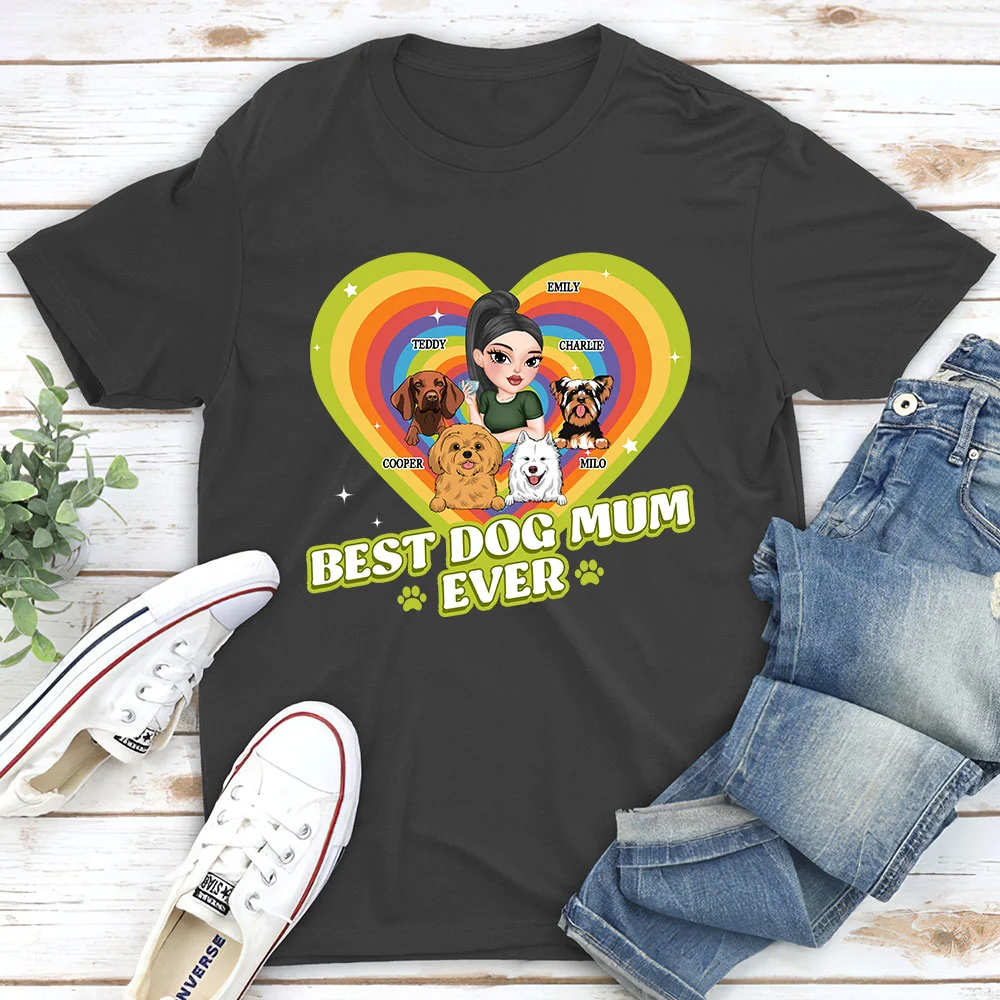 Proud To Have Lovely Dogs - Personalized Custom Unisex T-shirt - Image 4
