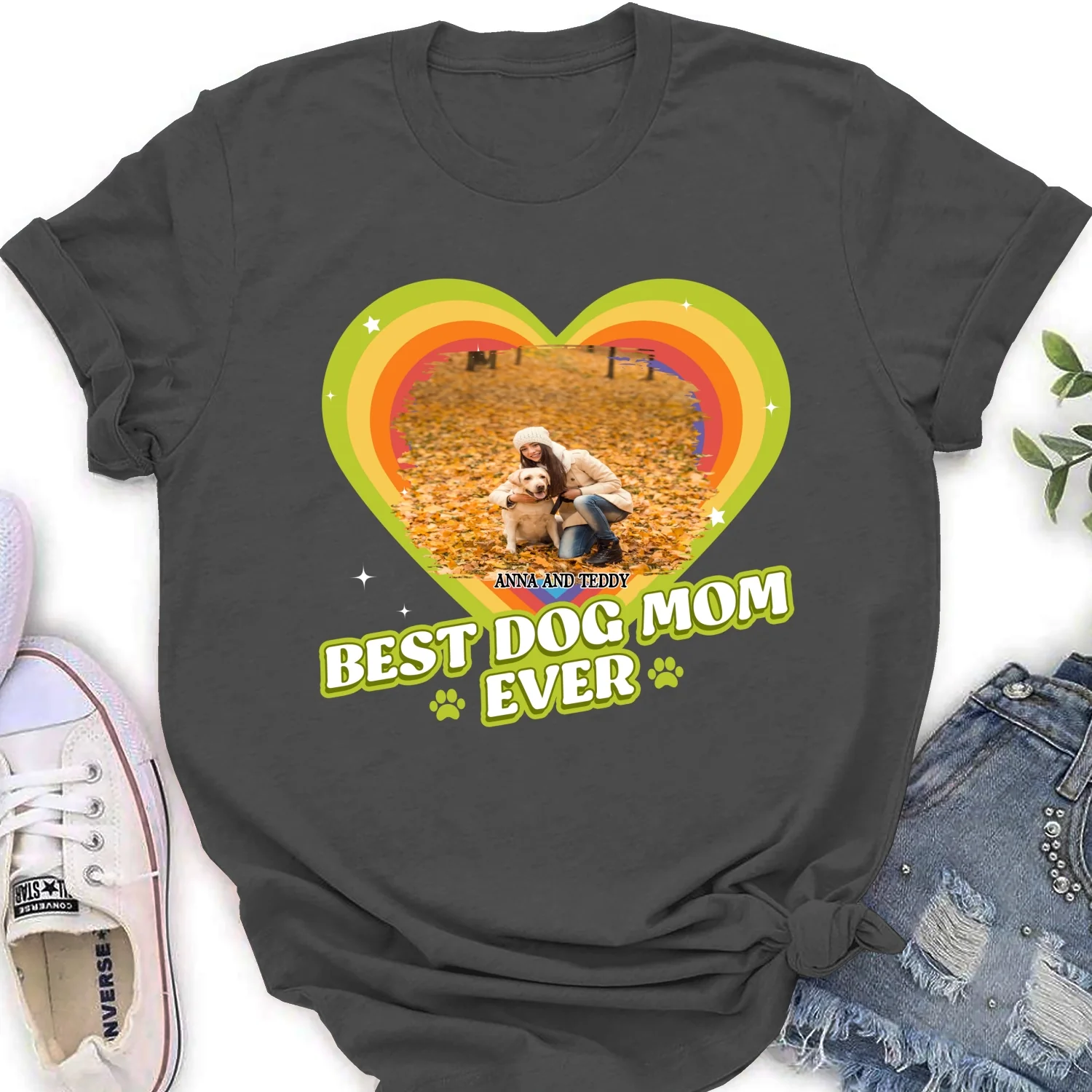 Proud To Have Lovely Dogs Photo - Personalized Custom Women's T-Shirt - Image 10