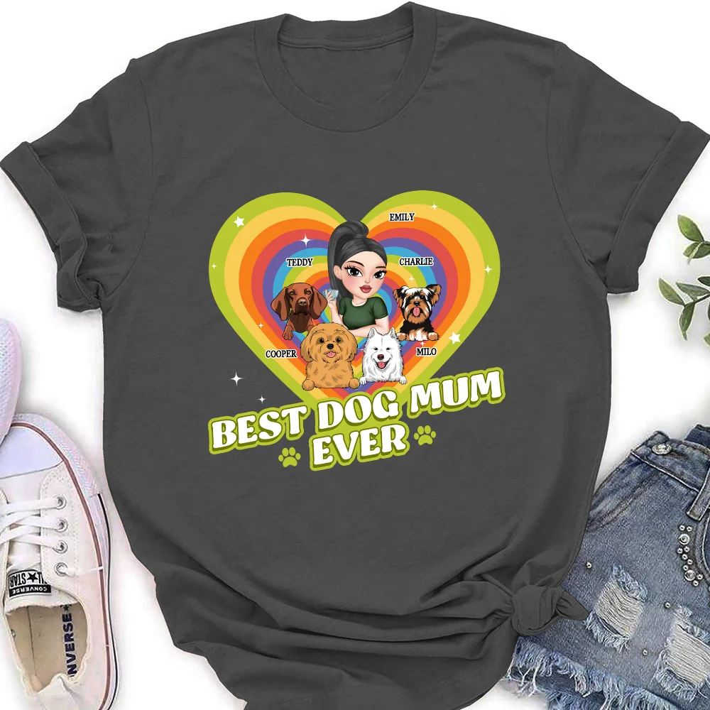 Proud To Have Lovely Dogs - Personalized Custom Women's T-Shirt - Image 5