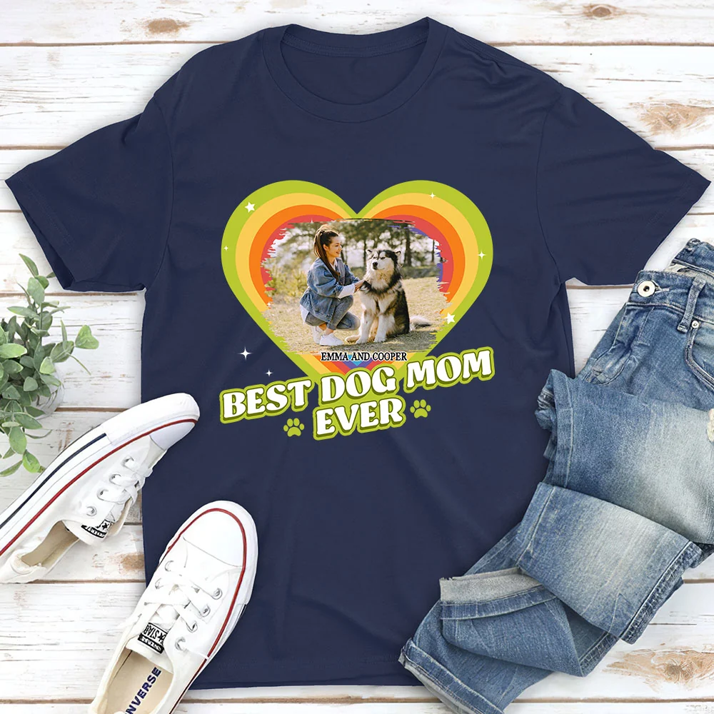 Proud To Have Lovely Dogs Photo - Personalized Custom Unisex T-shirt - Image 3