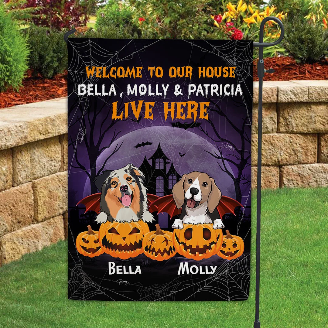 Pumpkin Dog - Personalized Custom Garden Flag - Image 2