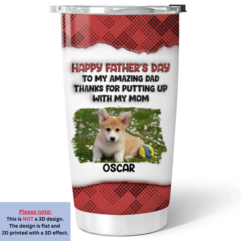 Putting Up With Photo - Personalized Custom 3D Inflated Effect Tumbler - Image 6