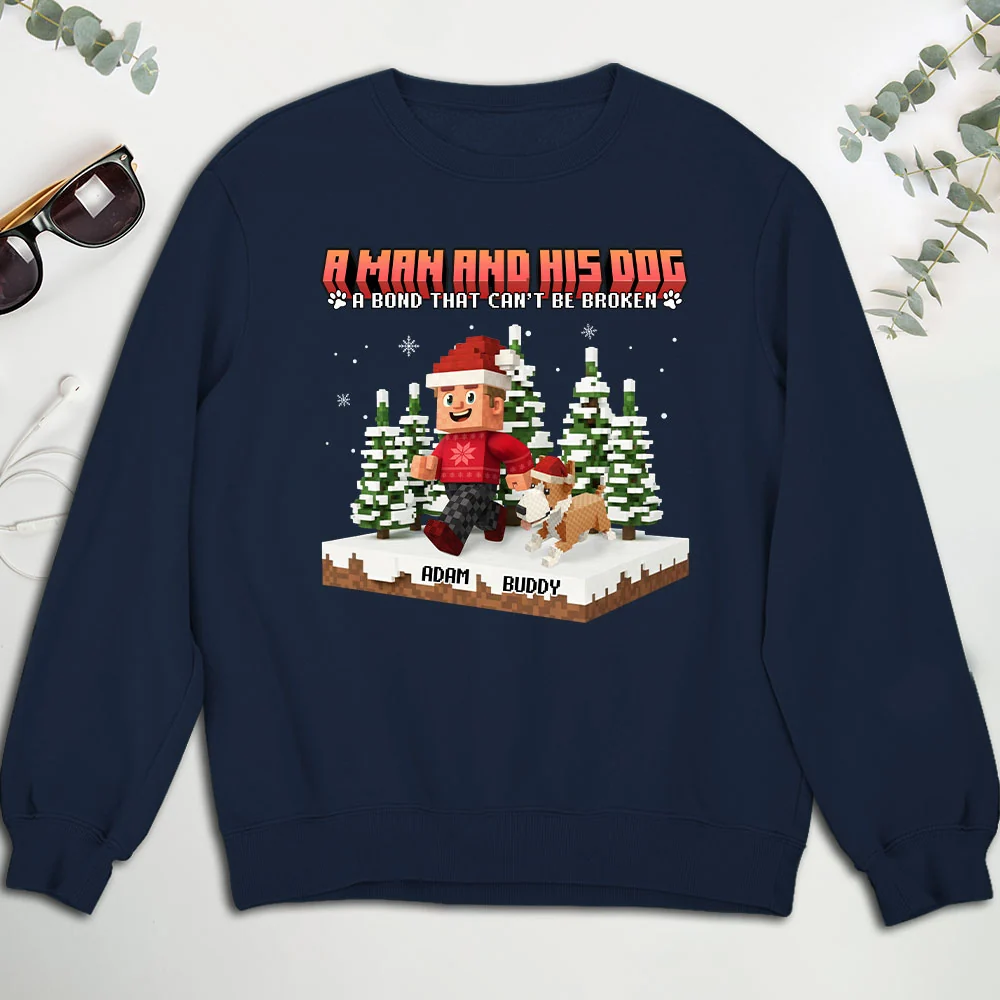 Puzzle Dog Cartoon - Personalized Custom Sweatshirt - Image 2