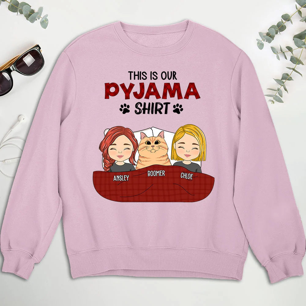 Pyjama Shirt Couple - Personalized Custom Sweatshirt - Image 3