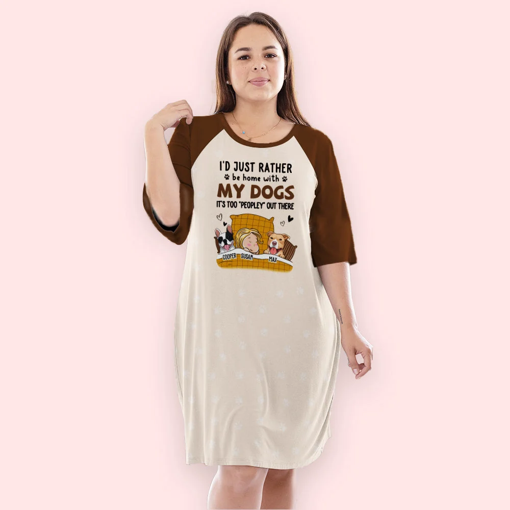 Rather Be Home 2 - Personalized Custom 3/4 Sleeve Dress - Image 3