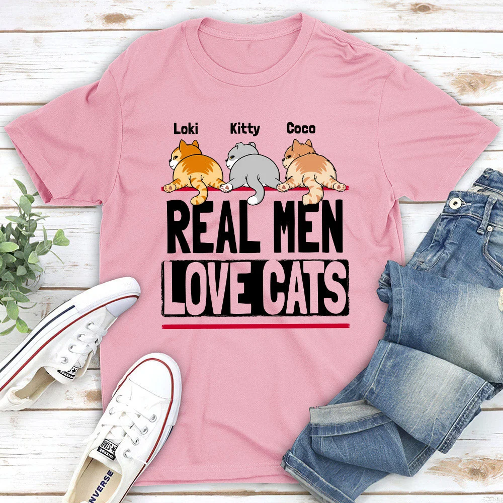 Real Man Love Cats - Personalized Custom Unisex T-shirt - Image 3
