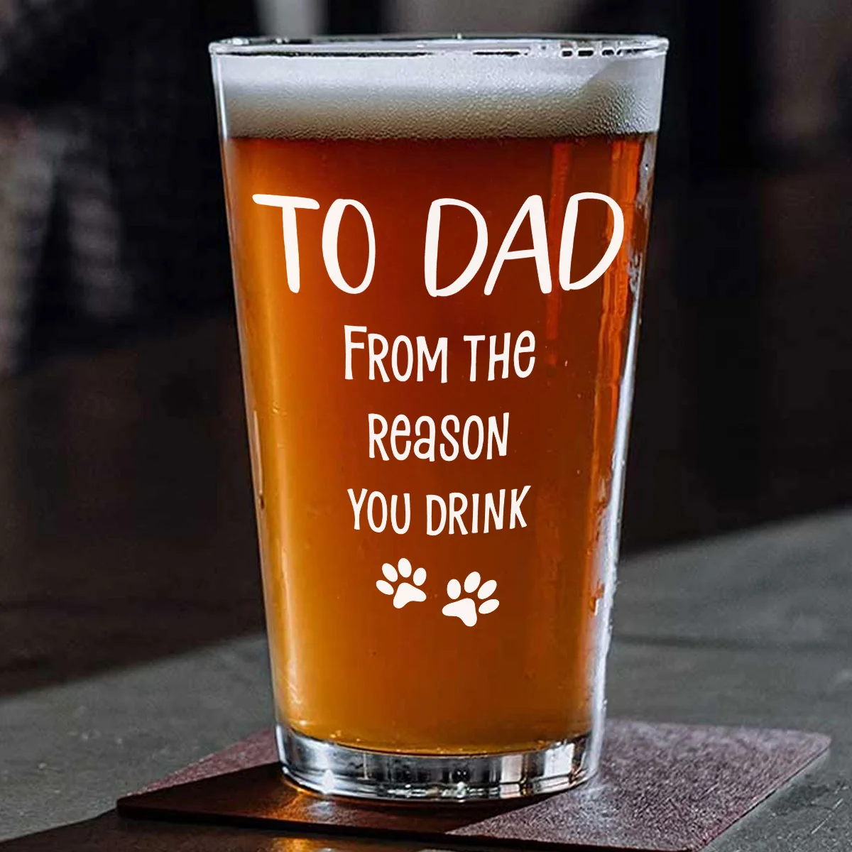 Reason You Drink - Personalized Custom Beer Glass - Image 2
