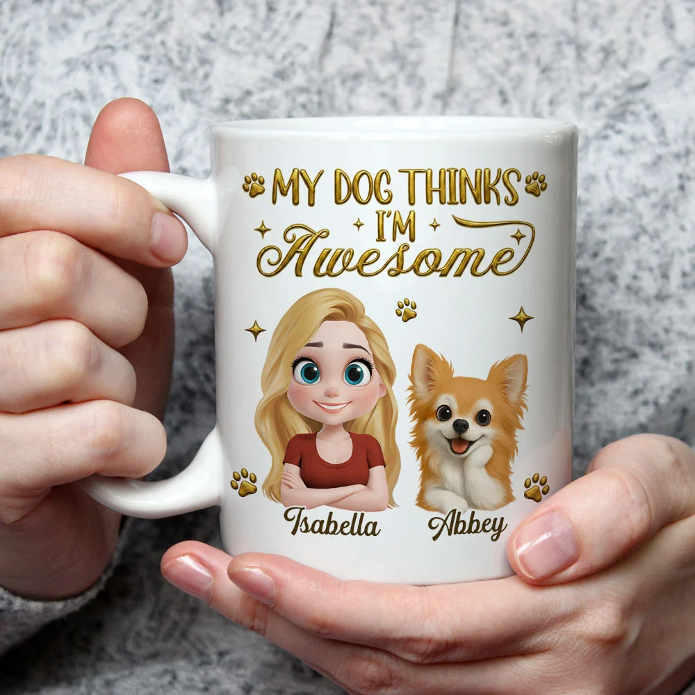 Recognized Awesome Mom - Personalized Custom 3D Effect Mug - Image 3