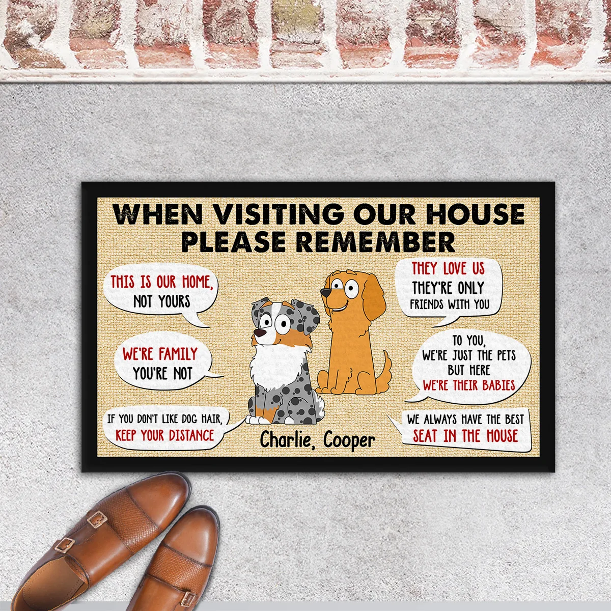 Remember When Visiting Our House - Personalized Custom Doormat - Image 3
