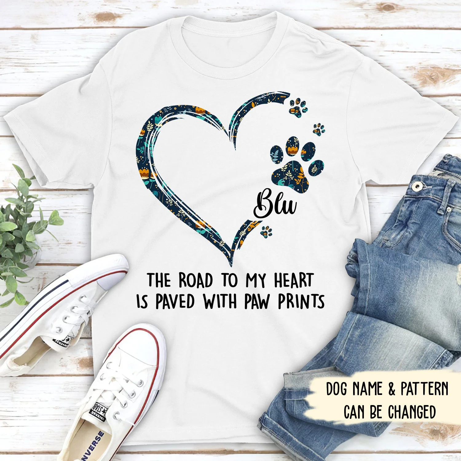 Road To Heart Pattern - Personalized Custom Premium T-shirt - Image 4