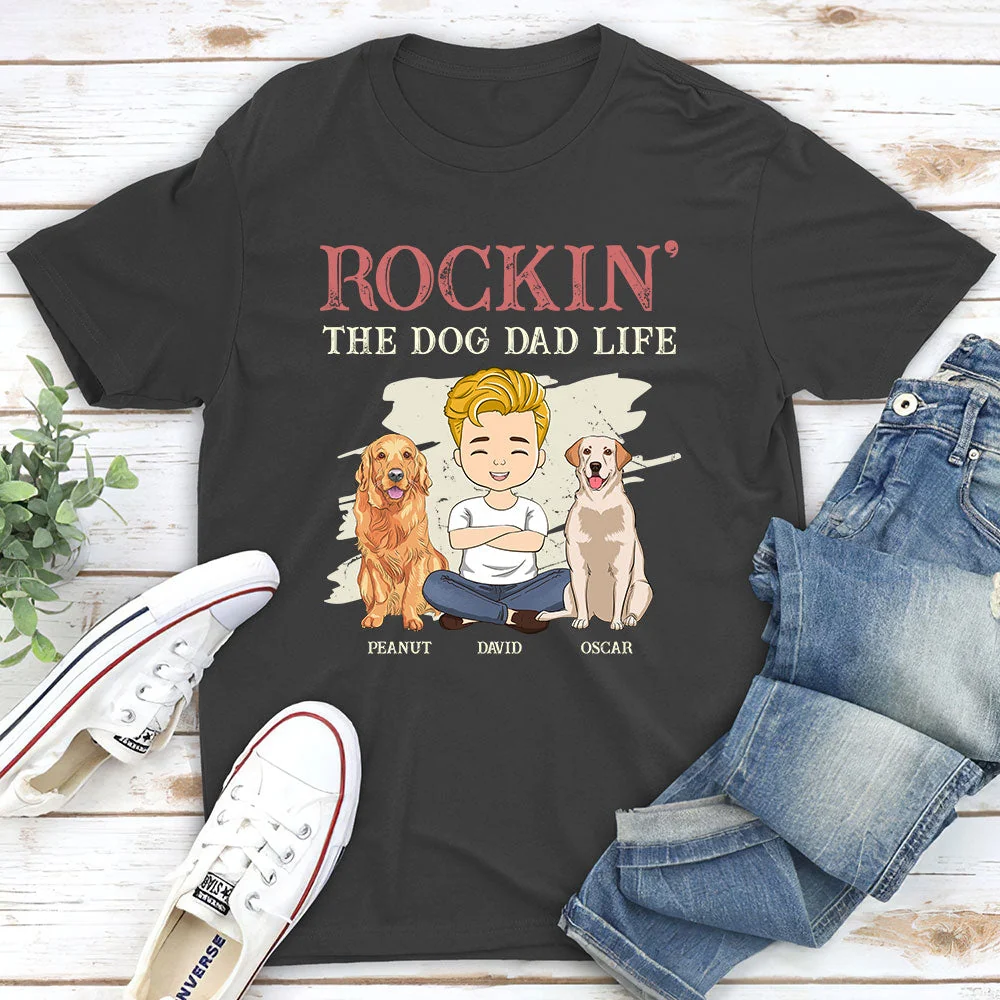 Rockin Dog Mom - Personalized Custom Unisex T-shirt - Image 5