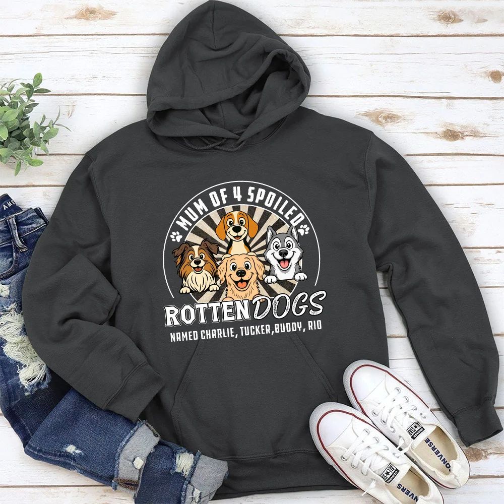 Rotten Dog Of Mom Retro - Personalized Custom Hoodie - Image 4