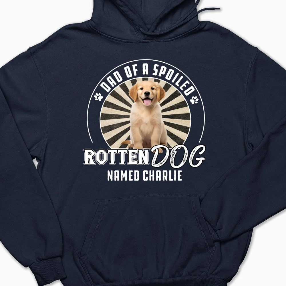 Rotten Dog Of Mom Retro Photo - Personalized Custom Hoodie - Image 2