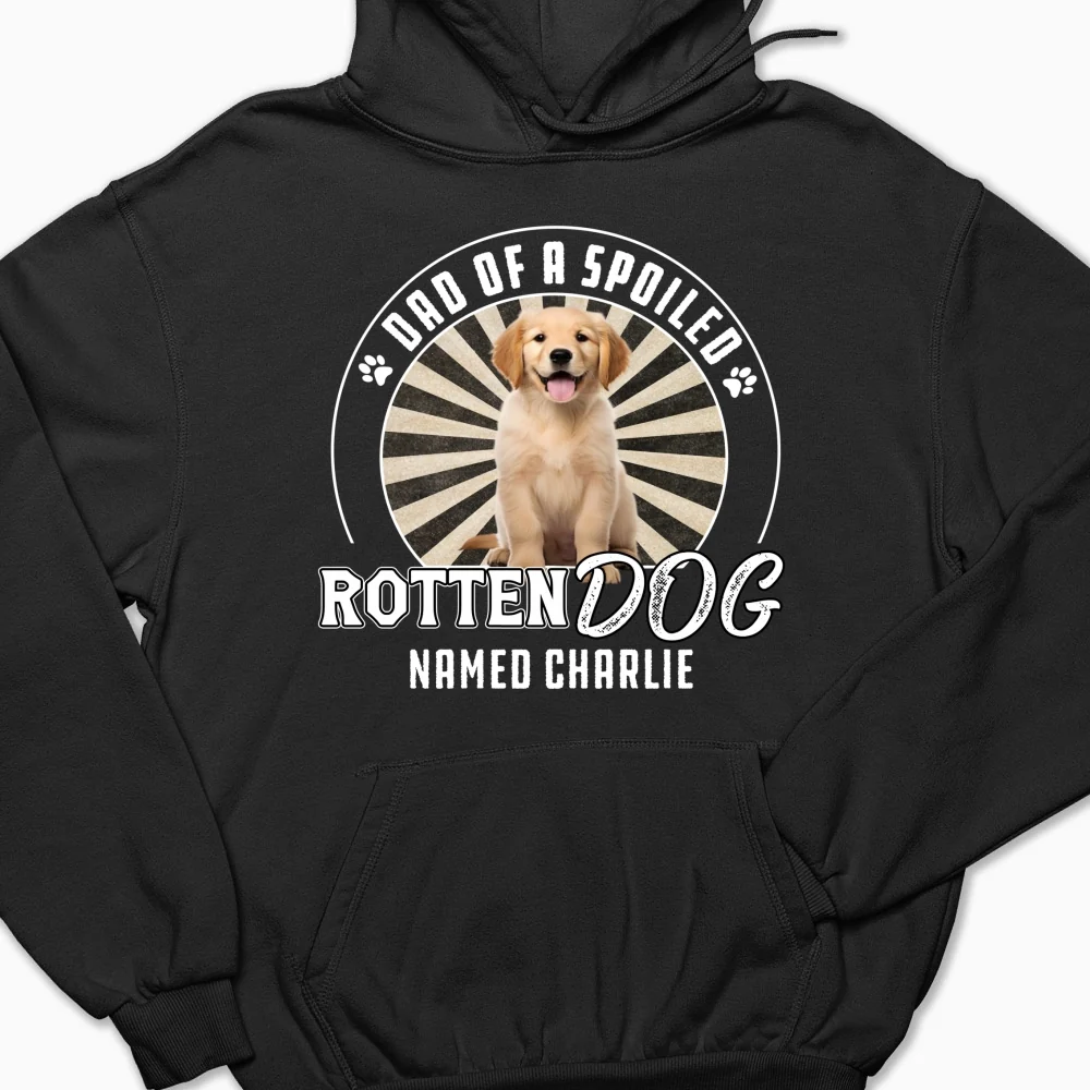 Rotten Dog Of Mom Retro Photo - Personalized Custom Hoodie - Image 3