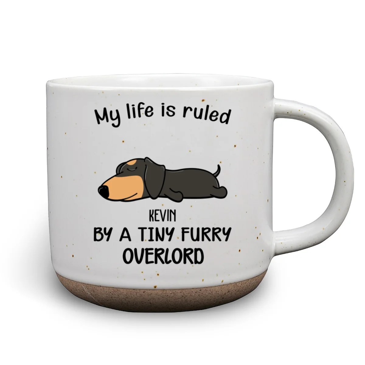 Ruled By Tiny Furry Overlords Ver Dog - Personalized Custom Pottery Mug - Image 7