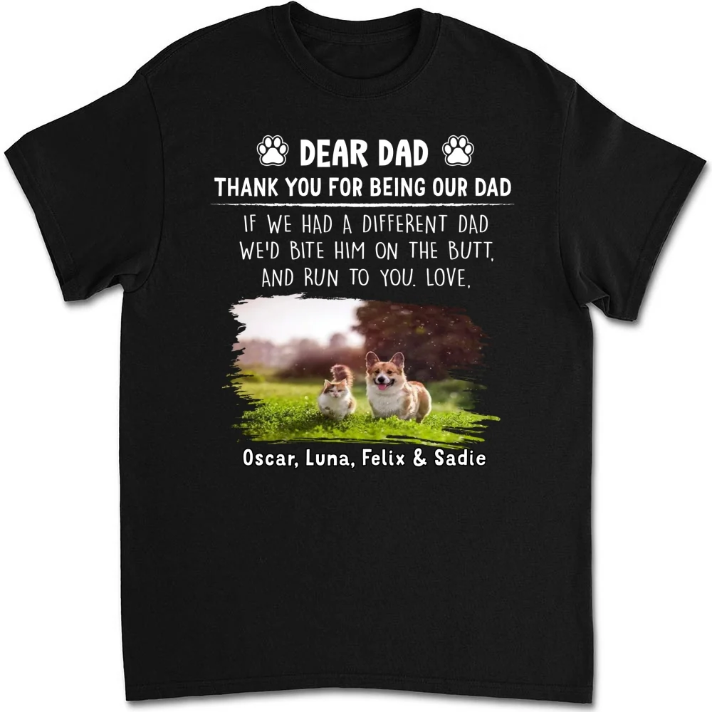 Run To You Mom Dad Photo - Personalized Custom Unisex T-Shirt - Image 3