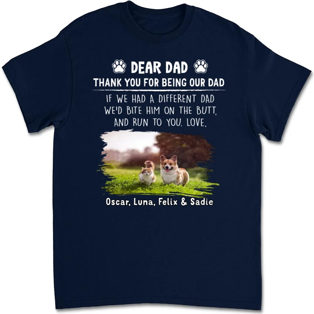 Run To You Mom Dad Photo - Personalized Custom Unisex T-Shirt - Image 4