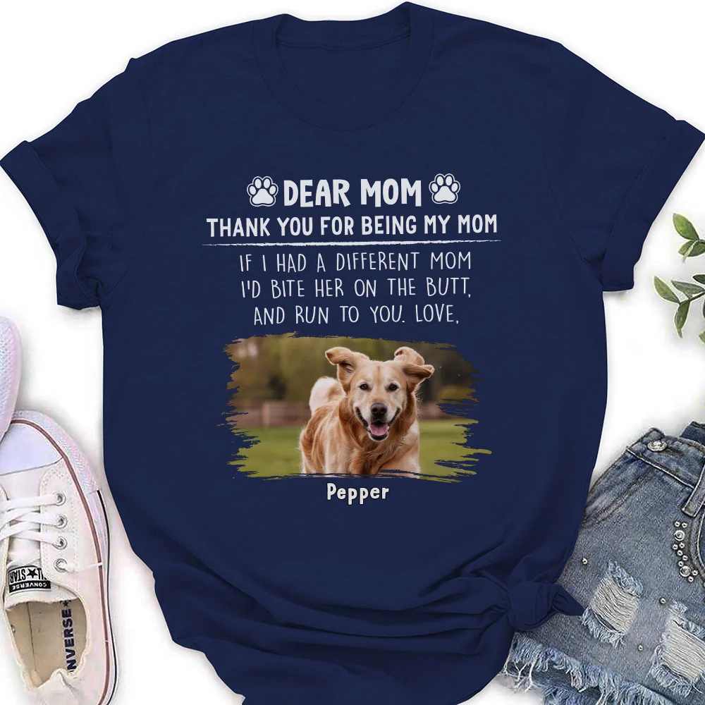 Run To You Mom Dad Photo - Personalized Custom Women's T-Shirt