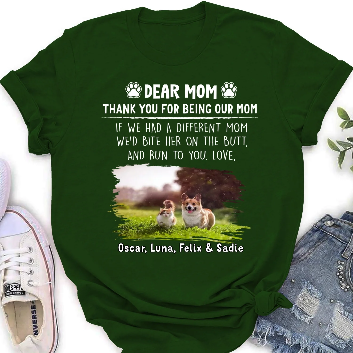 Run To You Mom Dad Photo - Personalized Custom Women's T-Shirt - Image 5