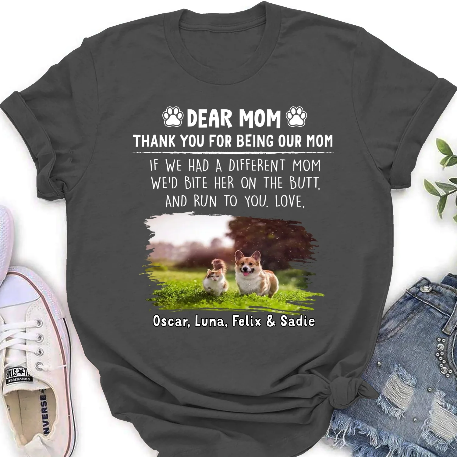Run To You Mom Dad Photo - Personalized Custom Women's T-Shirt - Image 7