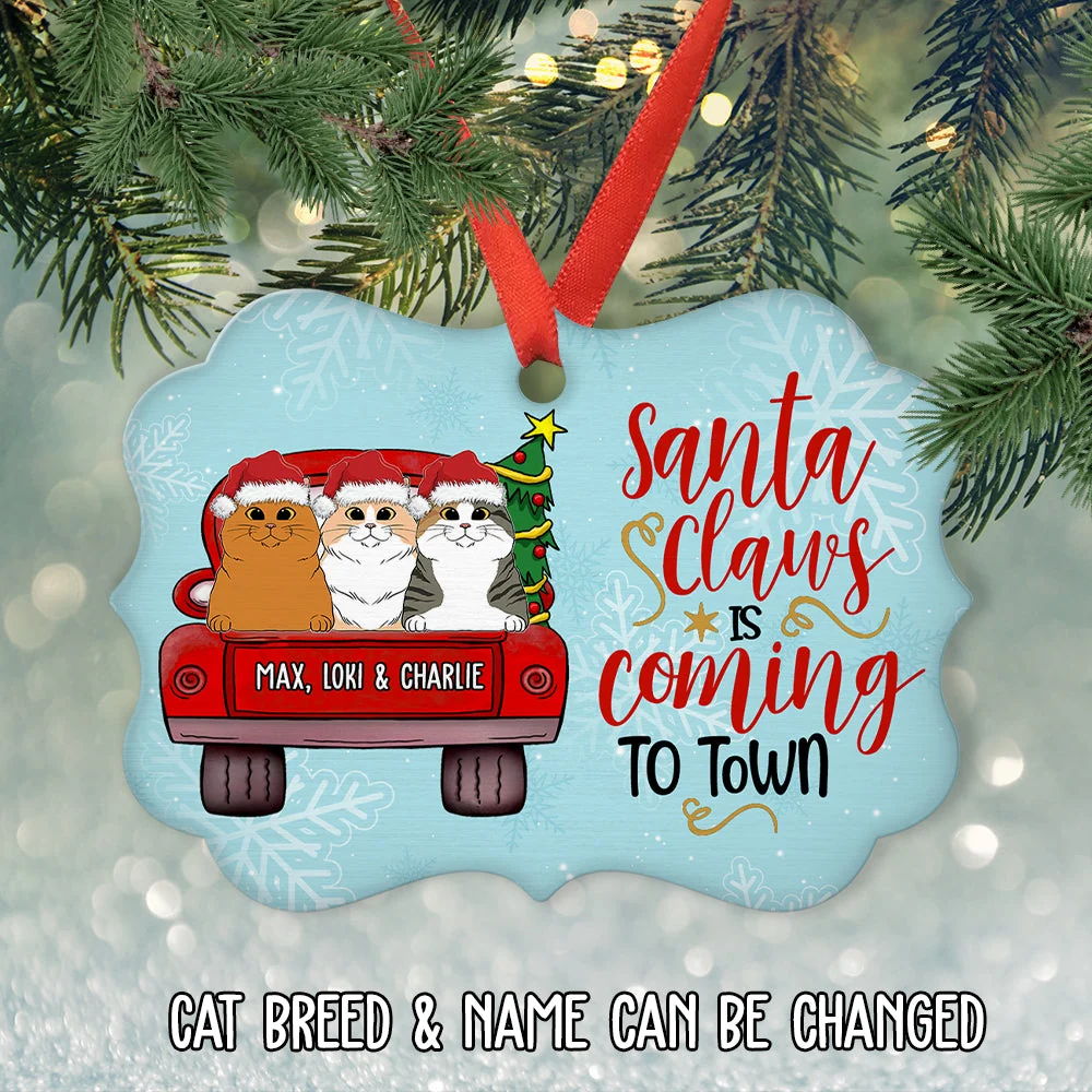 Santa Claws - Personalized Custom Aluminum Ornament - Image 3