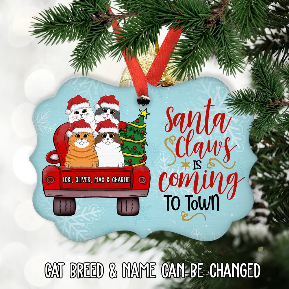 Santa Claws - Personalized Custom Aluminum Ornament - Image 4