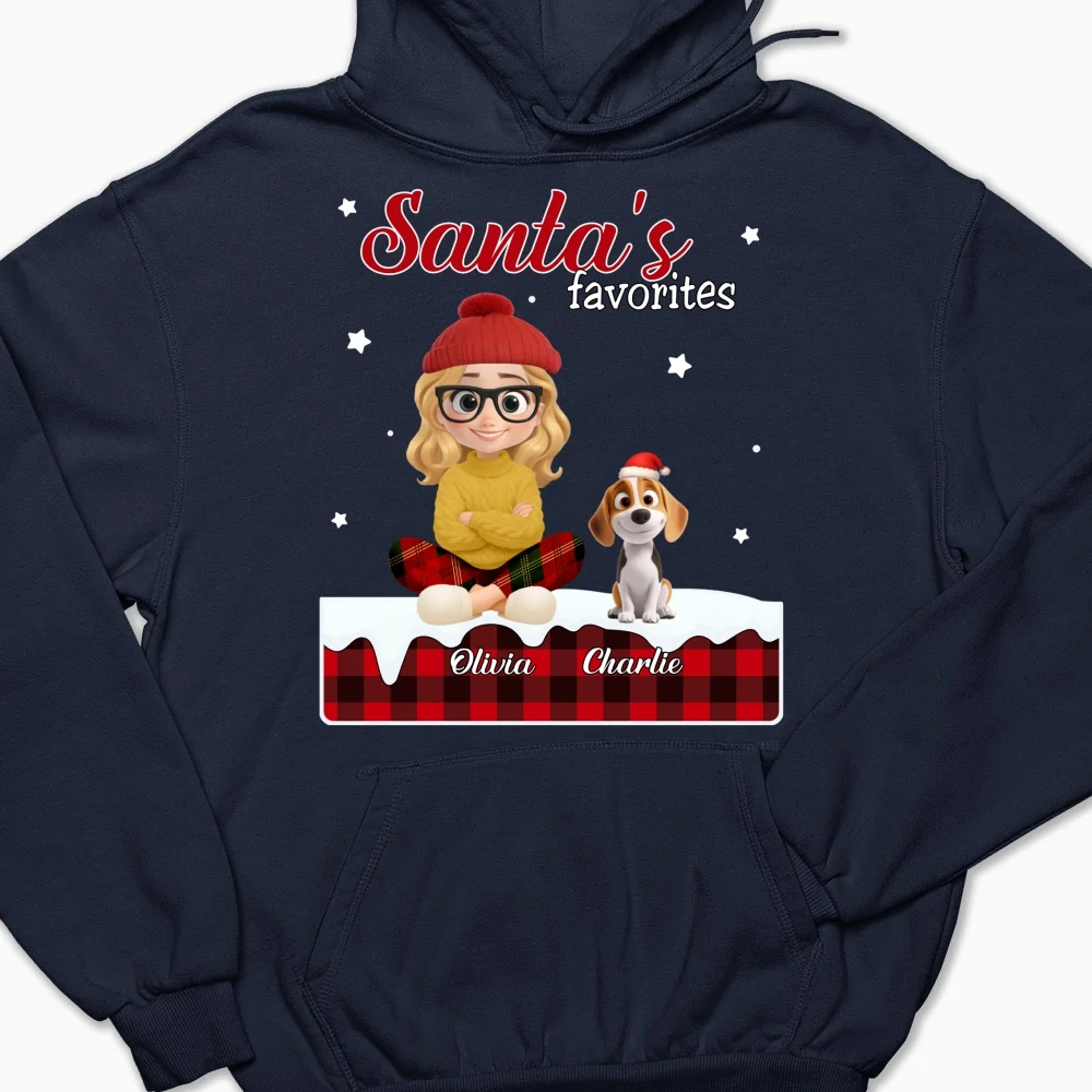 Santa Loves You So Do Them - Personalized Custom Hoodie - Image 5