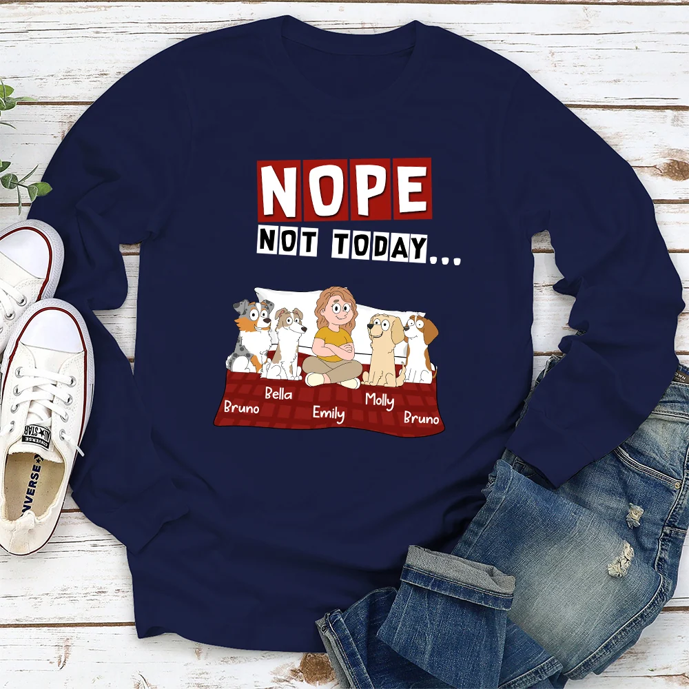 Saying No - Personalized Custom Long Sleeve T-shirt - Image 2