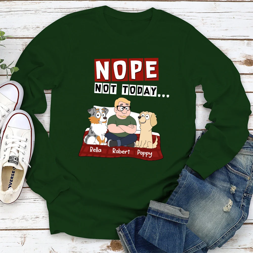 Saying No - Personalized Custom Long Sleeve T-shirt - Image 3