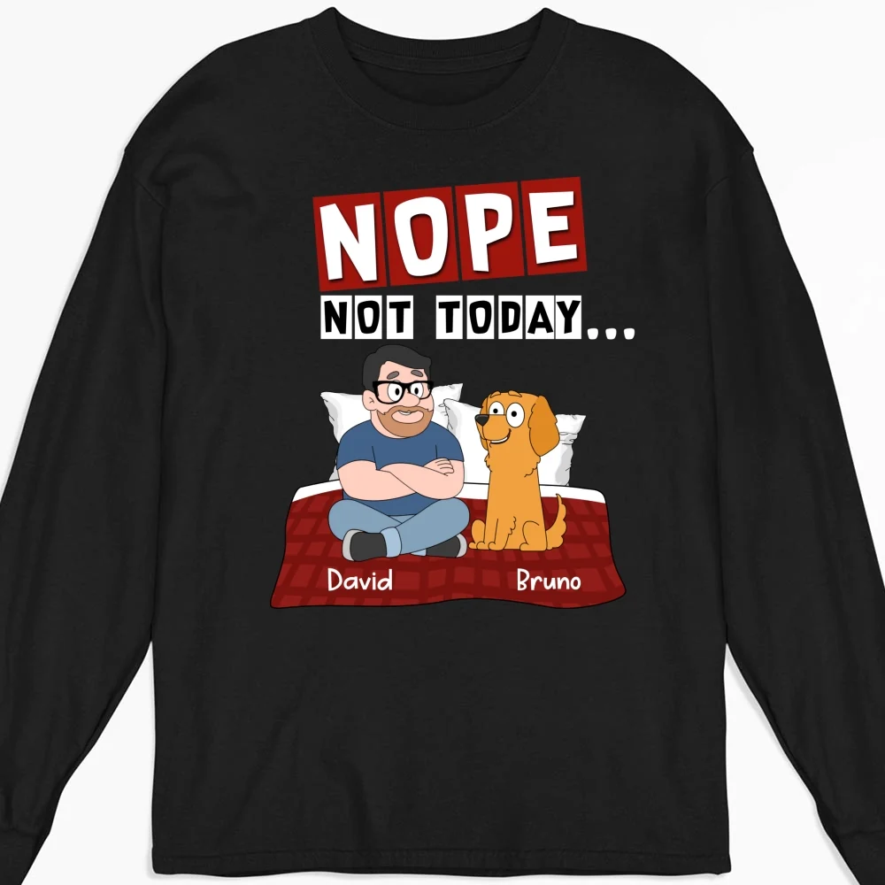Saying No - Personalized Custom Long Sleeve T-shirt - Image 4