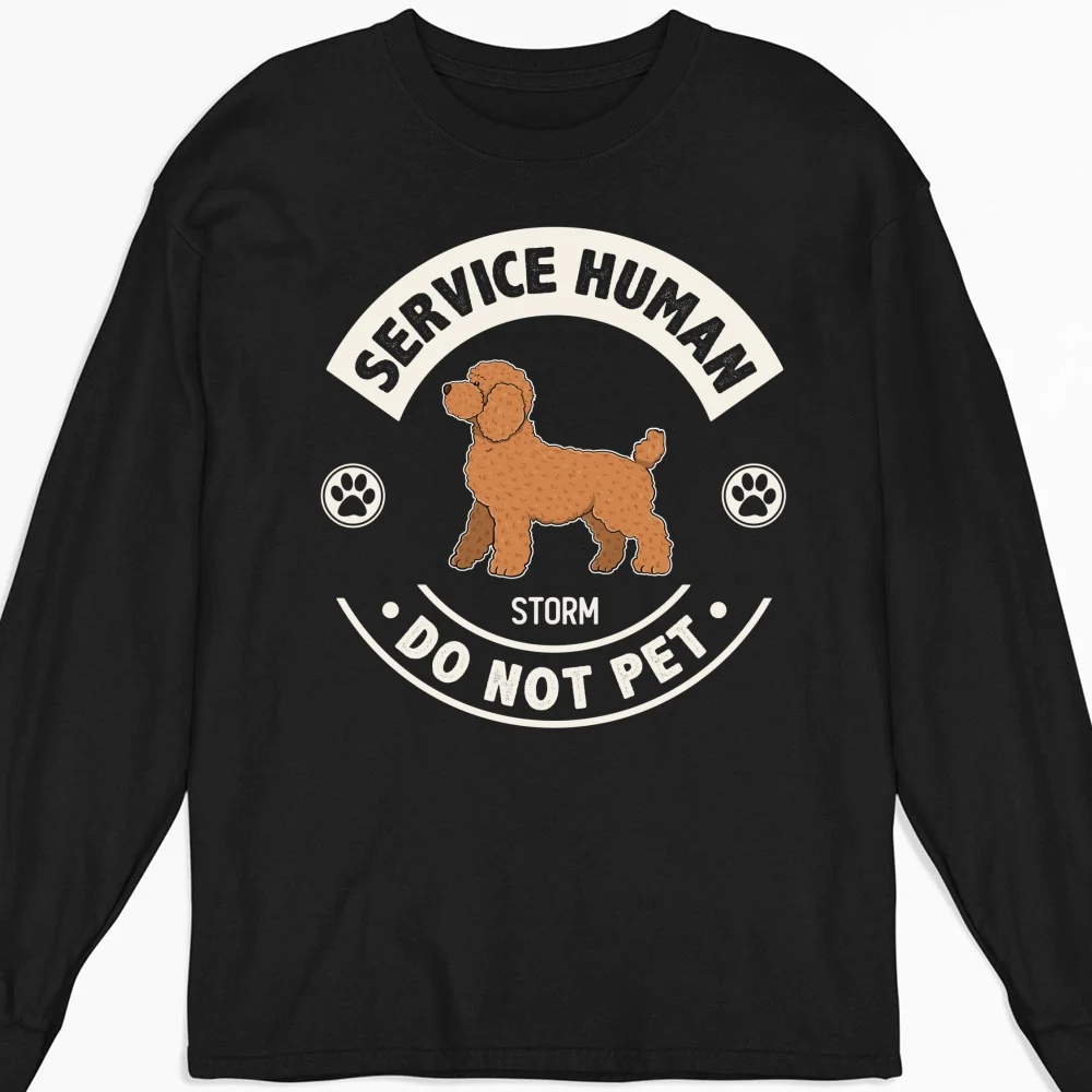 Service Human Dogs - Personalized Custom Long Sleeve T-Shirt - Image 4