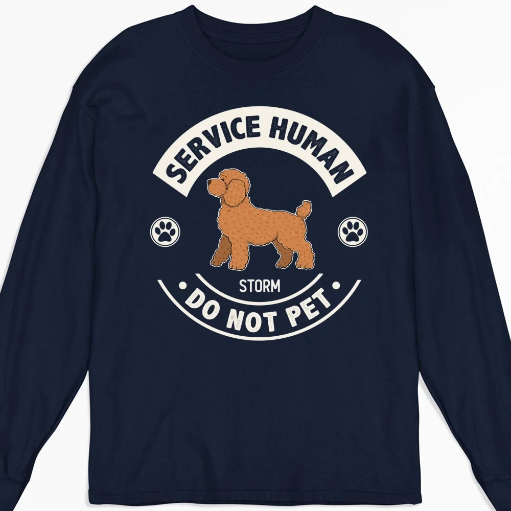 Service Human Dogs - Personalized Custom Long Sleeve T-Shirt - Image 5